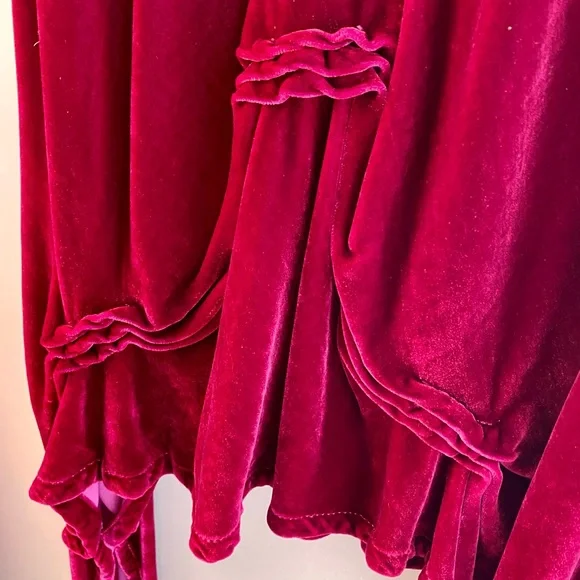 Homefrocks Silk Velvet Womens Tunic High Low Hemline - Picture 10 of 15